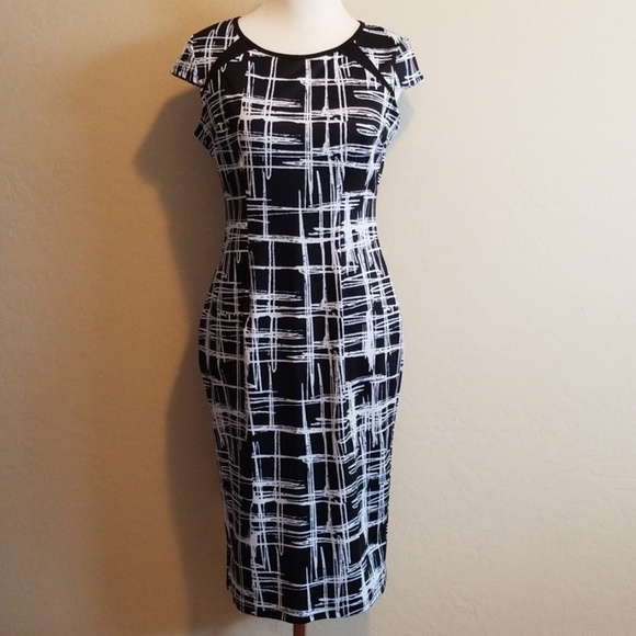 Luna Jany Dresses & Skirts - LUNA JANY Striped Black/White Sheath Dress